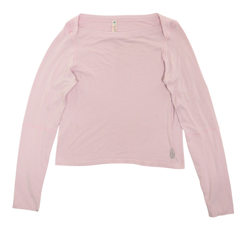 Free People FP Movement Long Sleeve Activewear Workout Top Pink Women M/L